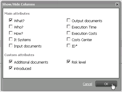 Configurer les attributs qui sont affichés dans l'éditeur QuickModel.