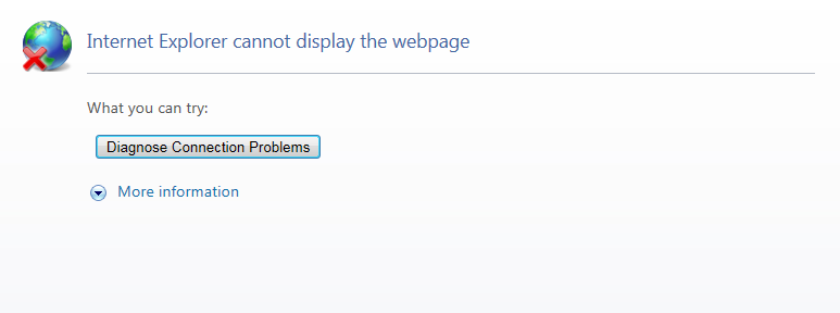 L'erreur "certificat manquant" s'affiche dans le navigateur web Internet Explorer.
